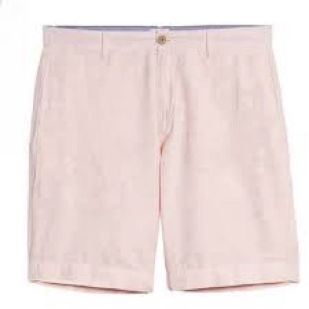 NWT Faherty Men’s  Malibu Chino  Summer Pink Linen 9” Inseam Shorts Size: 36